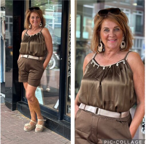 Hemdje Coco met schelpjes Donker Bruin